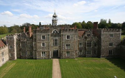 View towards the clock tower at Knole