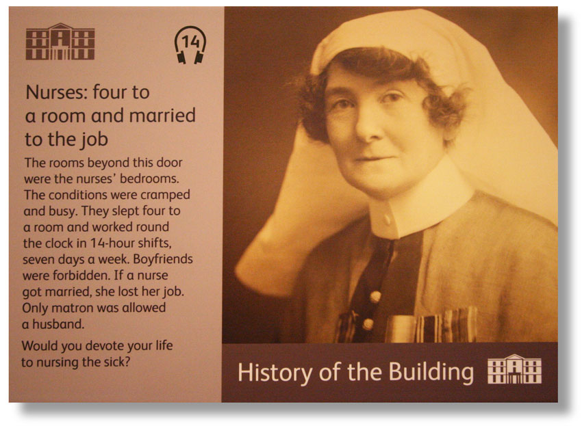 Interpretation copywriting: Peterborough Museum panel about the lives of nurses