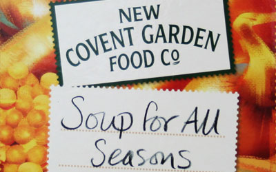 Detail from the cover of Soup for All Seasons from New Covent Garden Food Co