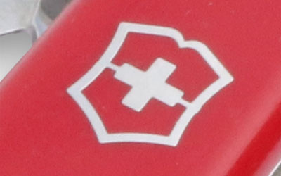 Victorinox logo on a Swiss Army Knife